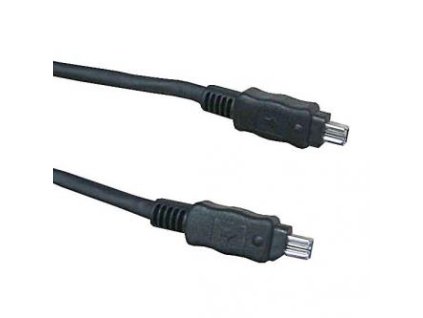 FireWire kabel IEEE 1394, 2 m, černý, Logo blistr