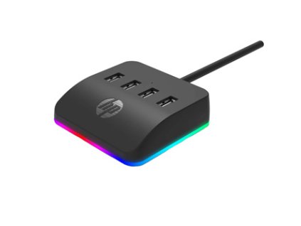USB (3.0) hub 4-port, DHC-CT120, černý, Hewlett-Packard, 4x USB 3.0, podsvícený