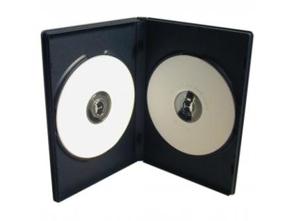 Box na 2 ks DVD, černý, 14mm, 100-pack, cena za 1 ks