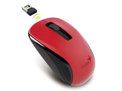 Myš bezdrátová, Genius NX-7005, červená, optická, 1200DPI