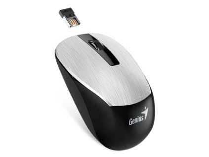 Myš bezdrátová, Genius NX-7015, stříbrná, optická, 1600DPI