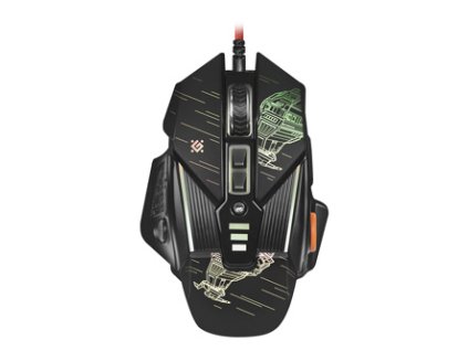 Myš drátová, Defender sTarx GM-390L, černá, optická, 3200DPI