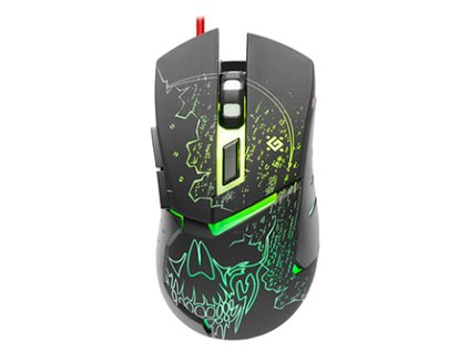 Myš drátová, Defender Alfa GM-703L, černá, optická, 3200DPI