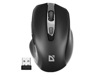 Myš bezdrátová, Defender PRIME MB-053, černá, optická, 1600DPI