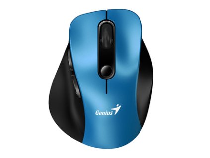 Myš bezdrátová, Genius Ergo 9000S, černo-modrá, optická, 2400DPI