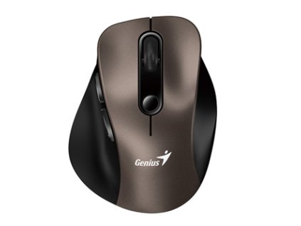Myš bezdrátová, Genius Ergo 9000S, titanová, optická, 2400DPI