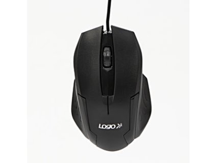 Myš drátová, Logo Shape, černá, optická, 800DPI