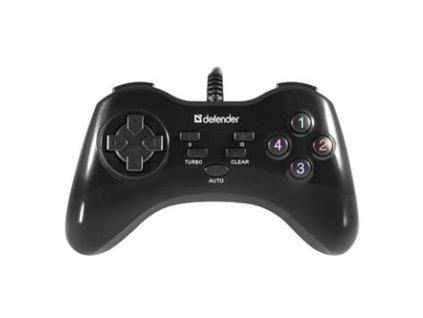 Gamepad Defender Game Master G2, 13tl., USB, černý, turbo režim, Windows 2000/XP/Vista/7/8/10