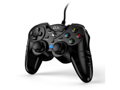 Gamepad Genius GX Gaming GX-17UV, 17tl., USB/PS3, černý