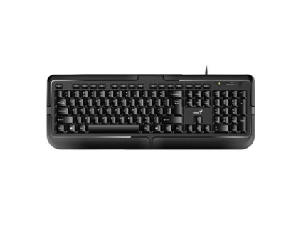 Genius KB-118, klávesnice US, klasická, voděodolná typ drátová (USB), černá