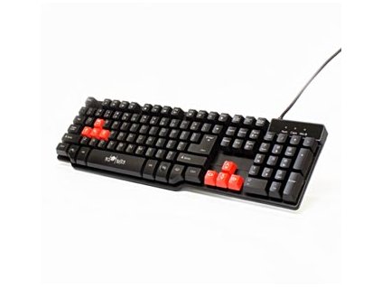 Red Fighter K1, klávesnice US, herní, podsvícená typ drátová (USB), černá, 3 barvy podsvícení