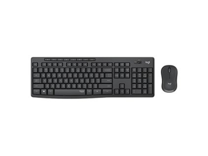 Logitech MK295, sada klávesnice s bezdrátovou optickou myší, AAA, CZ, multimediální, 2.4 [GHz], bezdrátová, šedá, SilentTouch