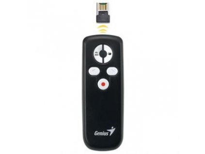 Prezenter 2.4Ghz, media pointer, USB, plug &amp; play, černý