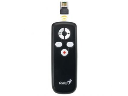 Prezenter 2.4Ghz, media pointer, USB, plug & play, černý