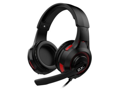 Genius HS-G600V, sluchátka s mikrofonem, ovládání hlasitosti, černá, 2.0, herní sluchátka, 40 mm měniče typ 2x 3.5 mm jack + USB