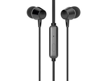 HP DHE-7000, sluchátka s mikrofonem, ovládání hlasitosti, černá, 2.0, špuntová typ 3.5 mm jack
