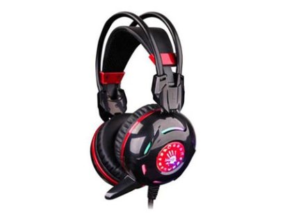 A4Tech G300, sluchátka s mikrofonem, černá, 2x 3.5 mm jack + USB