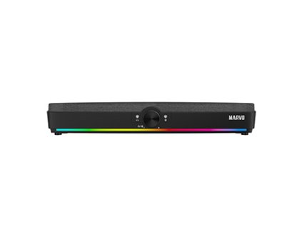 Marvo Soundbar SG-286, 2.0, 10W, černý, regulace hlasitosti, RGB podsvícení, USB/Bluetooth, 60Hz-20kHz