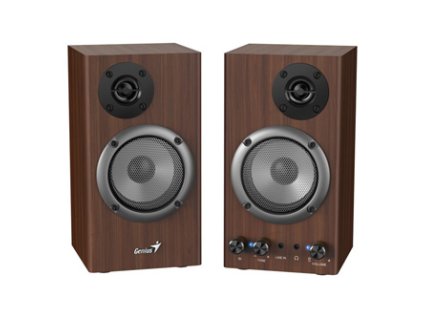 Genius reproduktory SP-HF 500B, 2.0, 16W, hnědý, regulace hlasitosti, dřevěné, 40Hz-20kHz