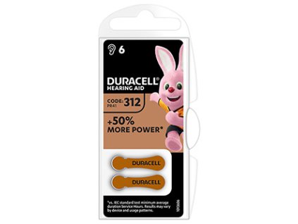 Baterie zinkovzdušná, do naslouchadel, Duracell, blistr, 6-pack, 42433