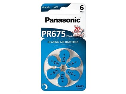 Baterie zinkovzdušná, do naslouchadel, 1.4V, Panasonic, blistr, 6-pack