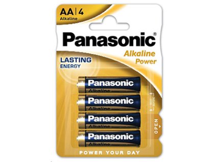 Baterie alkalická, AA, 1.5V, Panasonic, blistr, 4-pack, Alkaline power