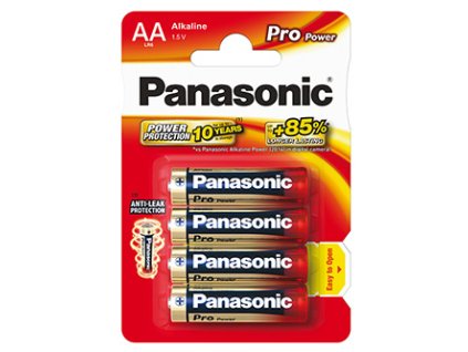 Baterie alkalická, AA, 1.5V, Panasonic, blistr, 4-pack, 235999, Pro Power