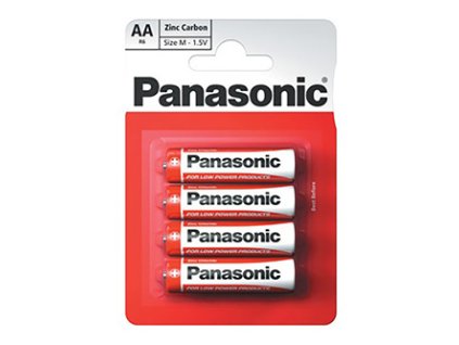 Baterie zinkouhlíková, AA, 1.5V, Panasonic, blistr, 4-pack