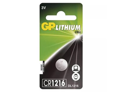 Baterie lithiová, CR1216, 3V, GP, blistr, 1-pack