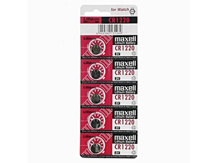 Baterie lithiová, CR1220, 3V, Maxell, blistr, 5-pack
