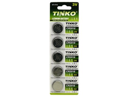 Baterie lithiová, CR2016, 3V, blistr, 5-pack
