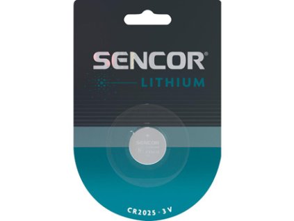Baterie lithiové, CR2025, 3V, Sencor, blistr, 1-pack