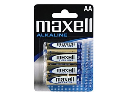 Baterie alkalická, AA, 1.5V, Maxell, blistr, 4-pack