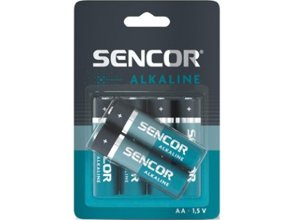 Baterie alkalická, AA, 1.5V, Sencor, blistr, 6-pack