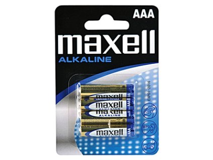 Baterie alkalická, LR-3, AAA, 1.5V, Maxell, blistr, 4-pack