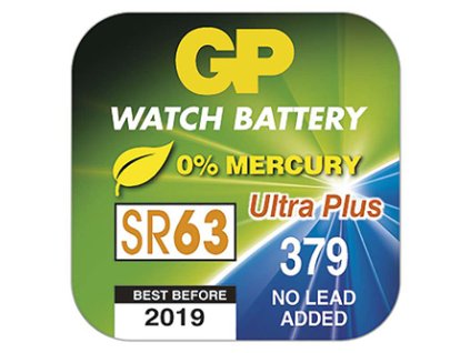 Baterie oxid stříbra, SR63, 1.5V, GP, krabička, 10-pack