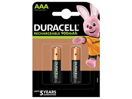 DURACELL Nabíjecí baterie mikrotužková AAA 900 mAh 2 ks