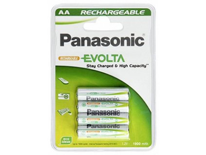 Nabíjecí baterie, AA (HR6), 1.2V, 1900 mAh, Panasonic, blistr, 4-pack
