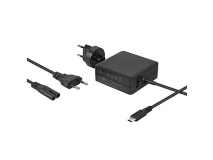 Avacom nabíječka - adaptér pro notebooky s USB C a podporou Power Delivery, 5-20V, až 3,25A, 65W, ADAC-FCA-65PD, kabel 1,5m s kone
