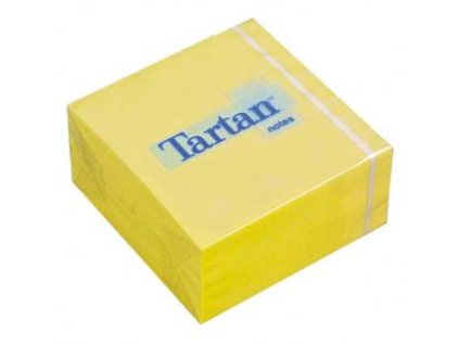 Blok samolepicí, 76 x 76mm, žlutý, Tartan