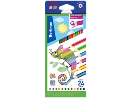 Berlingo, pastelky dvoubarevné, color, 12ks, SuperSoft