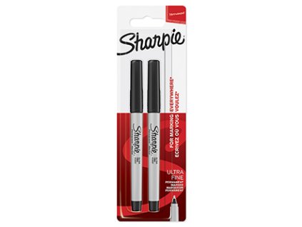 Sharpie, popisovač Ultra Fine, černý, 2ks, 0.5mm, permanentní