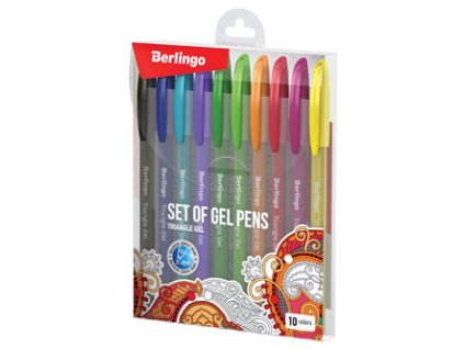 Berlingo, sada rollerů gelových, color, 10ks, 0.5mm, Triangle gel
