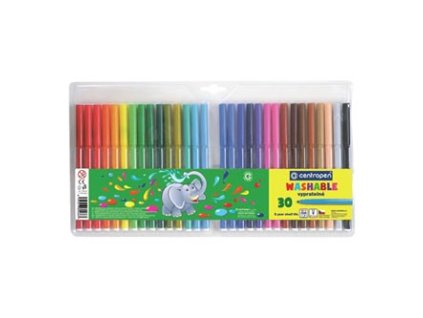Centropen, sada popisovačů 7790, color, 30ks, 1mm, válcový hrot odolný proti zatlačení