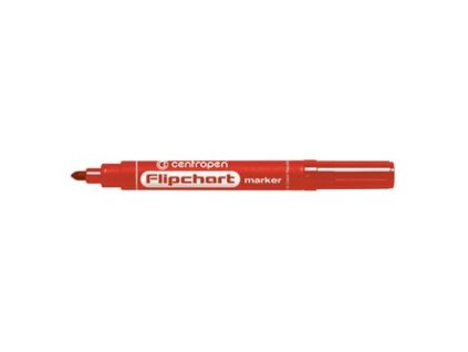 Centropen, flipchart marker 8550, červený, 10ks, 2.5mm, nepropíjí se papírem, cena za 1ks