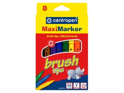 Centropen, sada popisovačů 8773, color, 8ks, 1,5-4mm, smývatelný, vypratelný, se štětcovými hroty