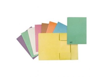 Mapa tříklopá H, A4, žlutá, Hit Office, eko, cena za 1ks, 10ks