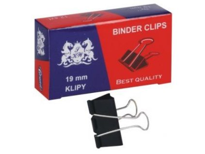 Klip kovový, 19mm, 12ks