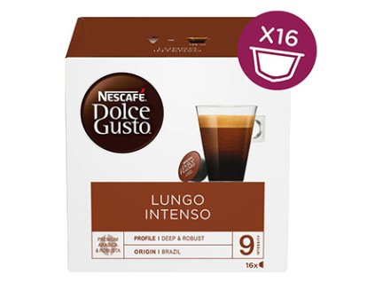 Kávové kapsle Nescafé Dolce Gusto lungo, intenso, 3x16 kapslí, velkoobchodní balení karton