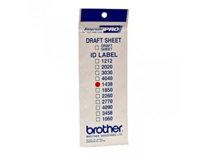 Štítky pro razítka Brother, ID1438, 14x38mm, 12ks, s průhlednou krytkou